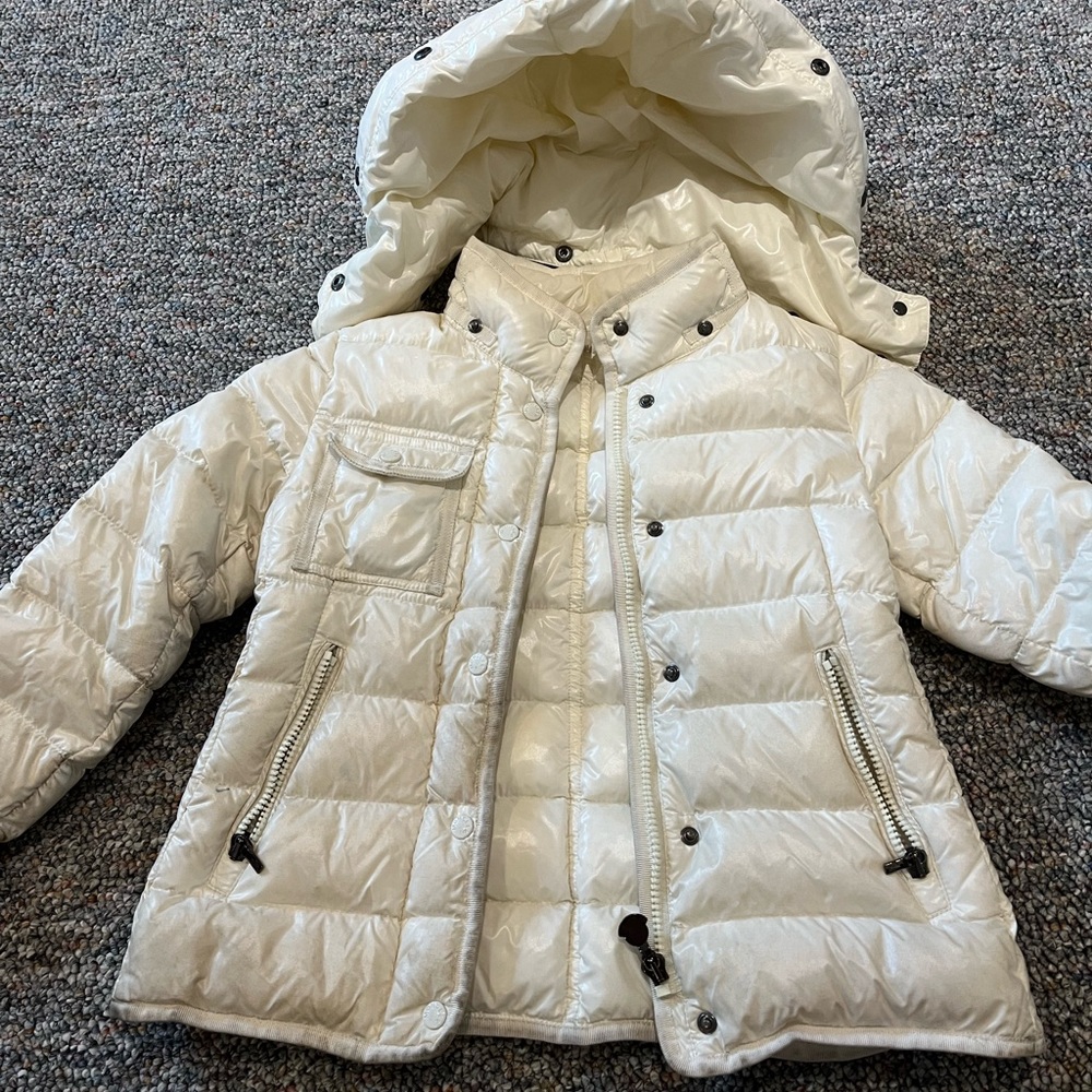 Moncler Kids White Puffer Jacket